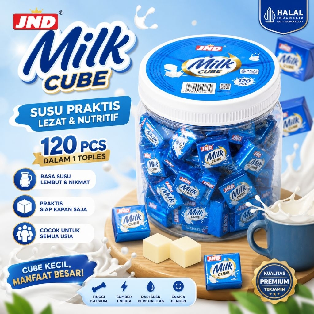 JND MILK CUBE 1 TOPLES ISI 120 PCS