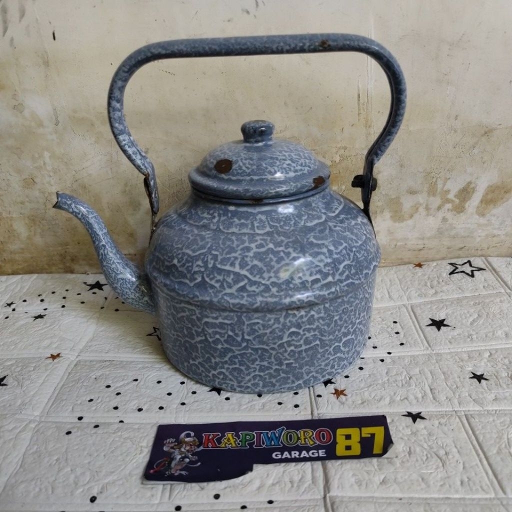 teko enamel ceret blirik biru