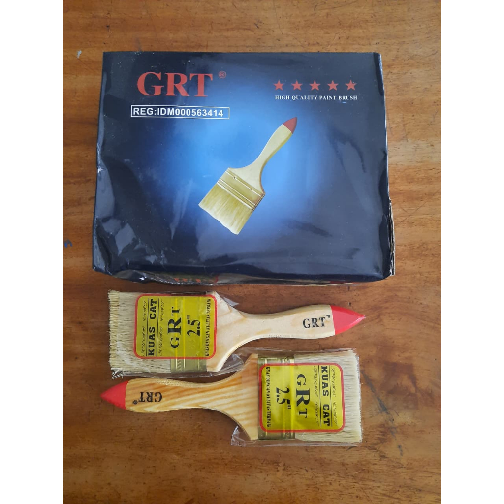 Kuas Cat Kayu Besi Tembok GRT  2.5 Inch