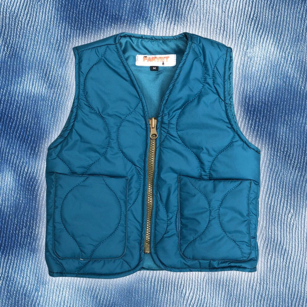 Farvet Quilted Vest - Teal