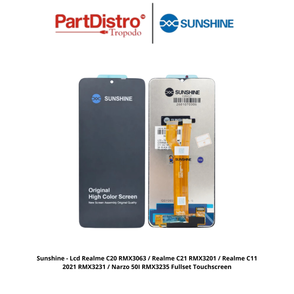 Sunshine - Lcd Realme C20 RMX3063 / Realme C21 RMX3201 / Realme C11 2021 RMX3231 / Narzo 50I RMX3235