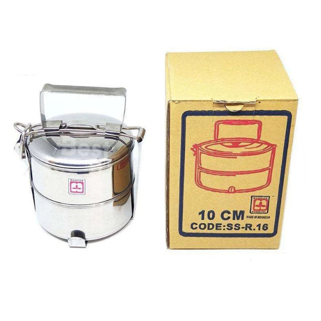 Rantang Kunci Mini Rantang Bekal 10 cm susun 2 / Susun 3 Stainless Maspion Tebal