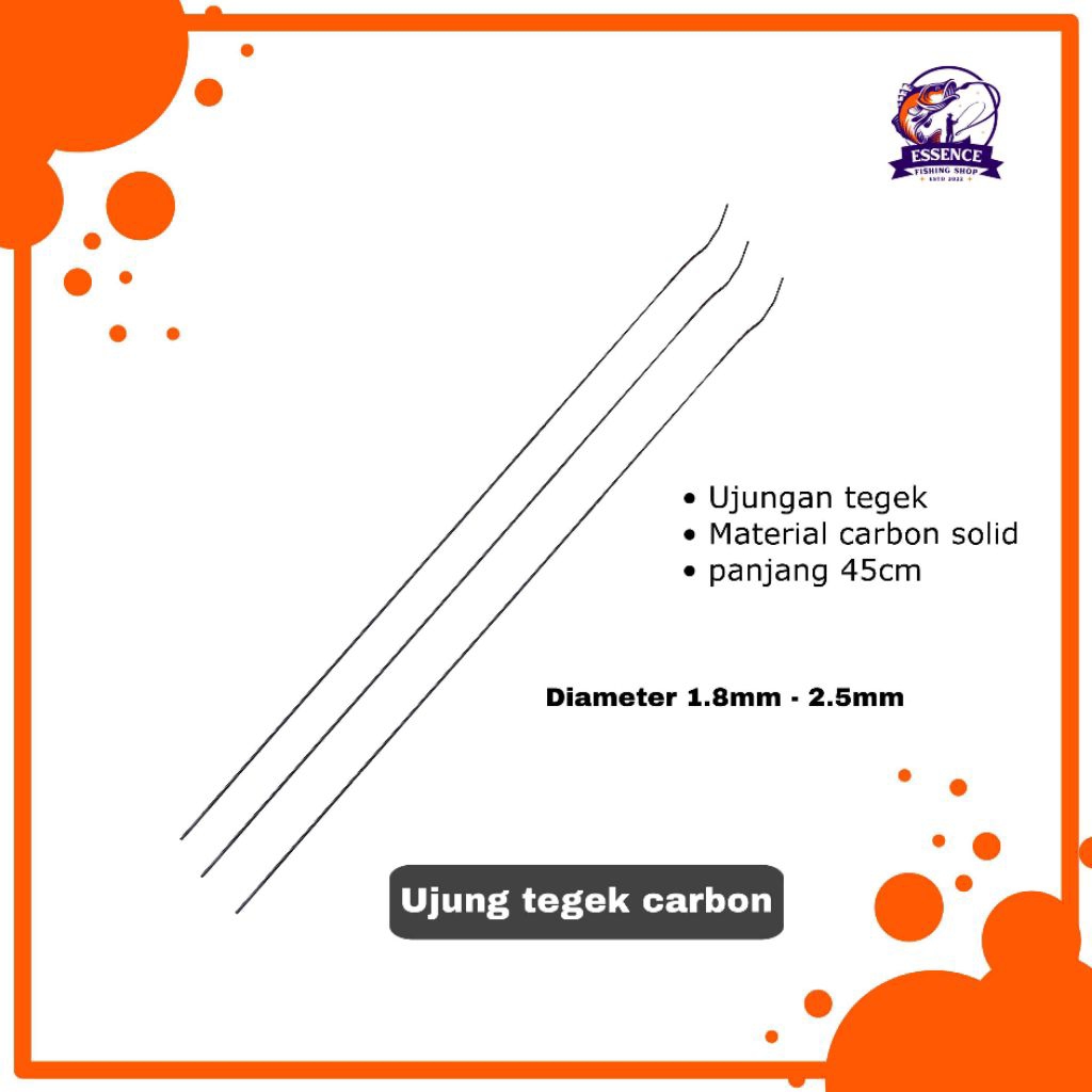 Ujungan tegek carbon 45cm action lentur