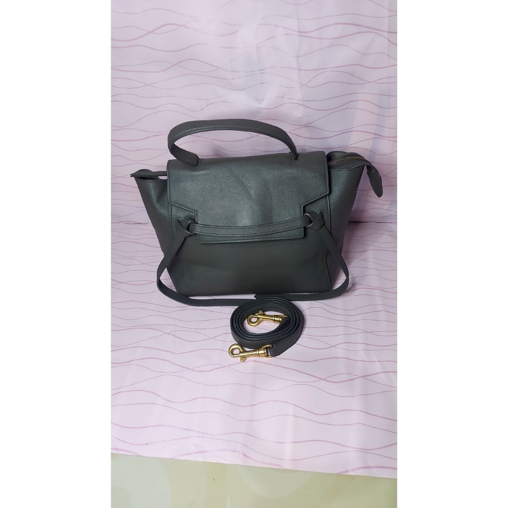 Celine Grained Calfskin Micro Belt Bag Grey