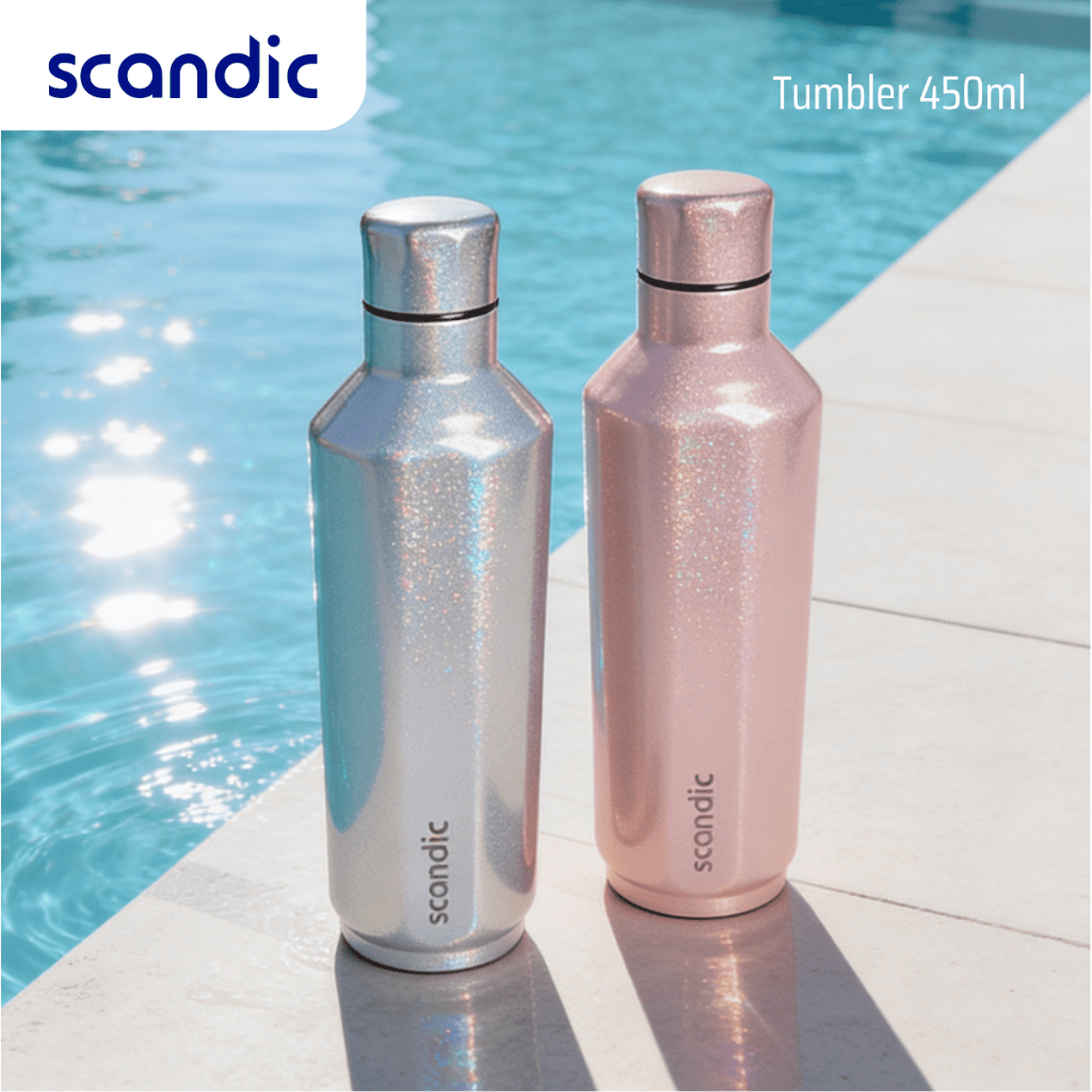 SCANDIC - Rainbow Tumbler Stainless 450 ml - Botol Tahan Panas & Dingin Tumbler Vacuum Anti Tumpah