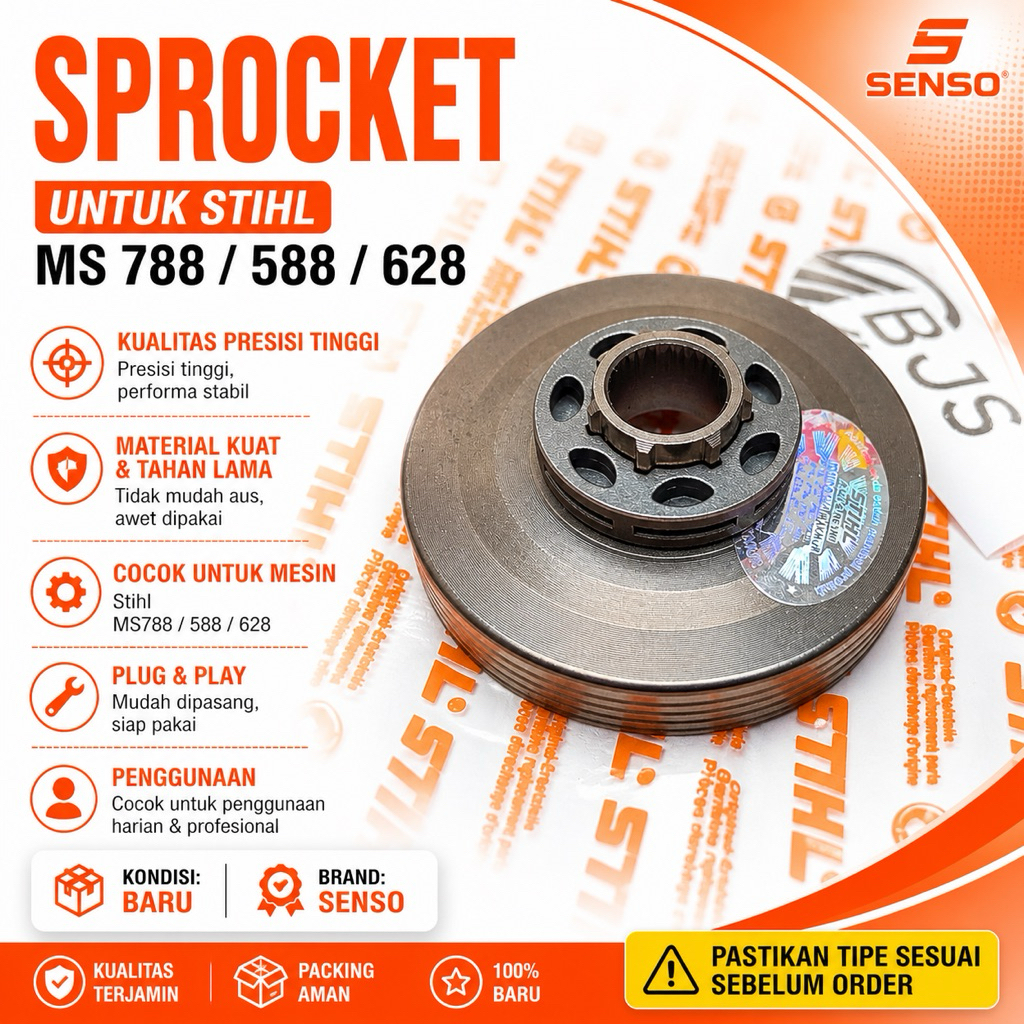 sprocket senso new west 628/588/5800 senso gergaji mesin