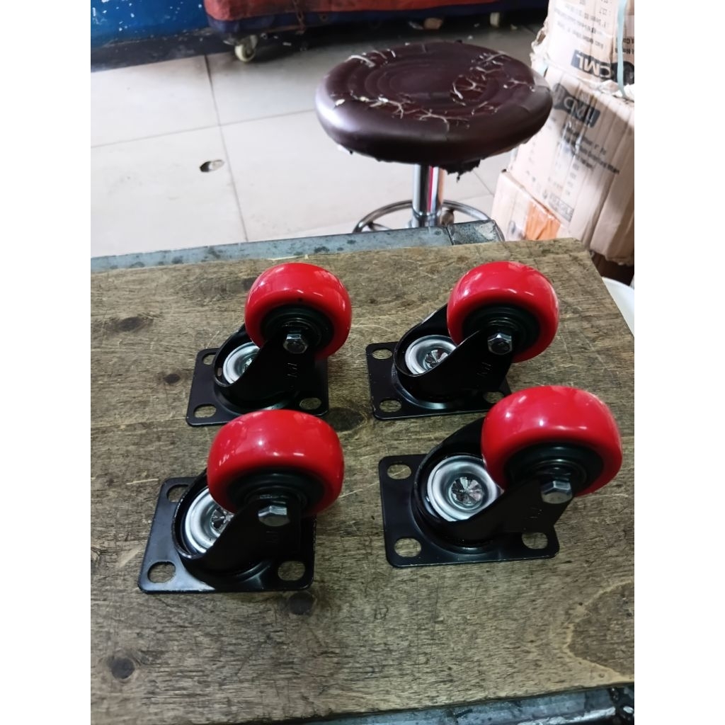 Roda pu medium 2inch hidup MURAHHH roda troli 2"