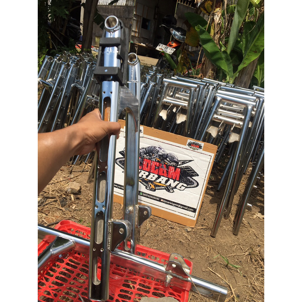 Swing Arem Tirev RACING Arm Tiger Revo Finishing Krom Crom Bahan Pipa Plat Tebal model racing