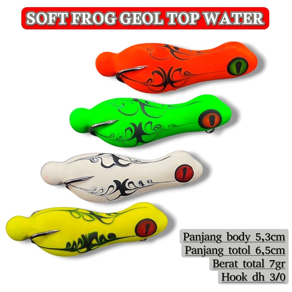 SOFT FROG GEOL 6,5CM. umpan casting gabus. lure casting gabus.