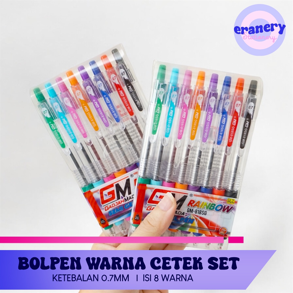 BOLPOIN SET WARNA RAINBOW/ SET BULPEN/ BULPEN WARNA