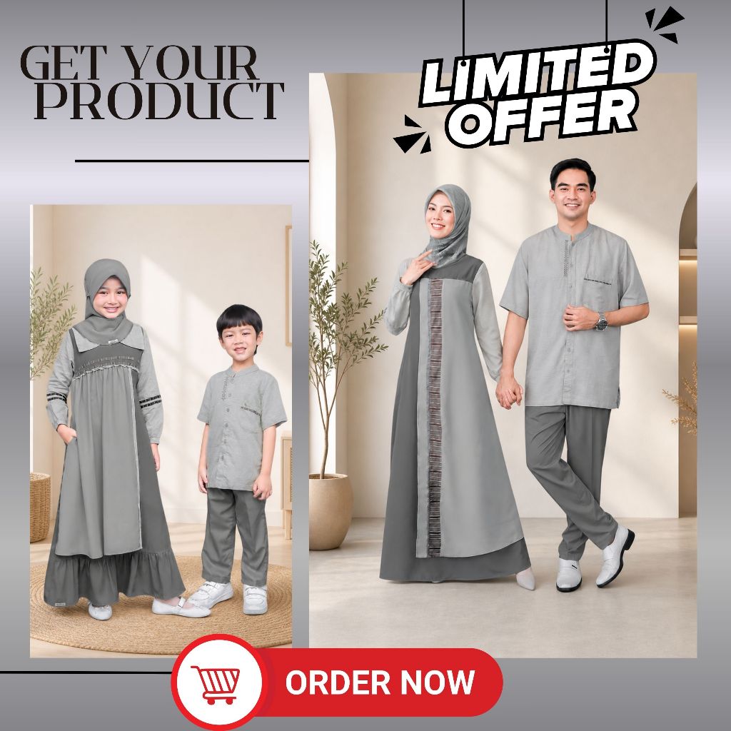 Family Set Famset Sarimbit Keluarga & Couple EKSIS 266 ULTIMATE GREY BY SEPLY