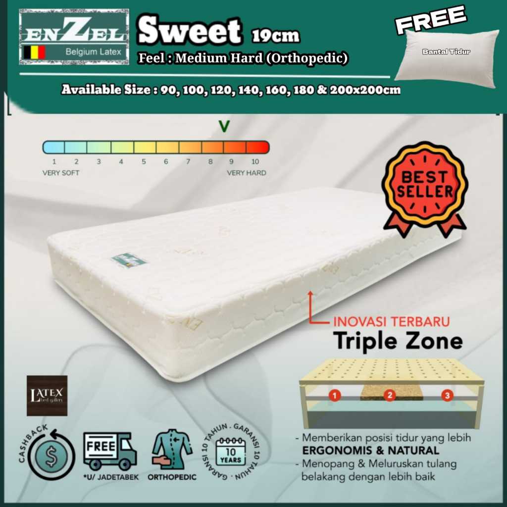 Kasur Latex Enzel Sweet 19cm Orthopaedic - Kasur kesehatan - Kasur tidur