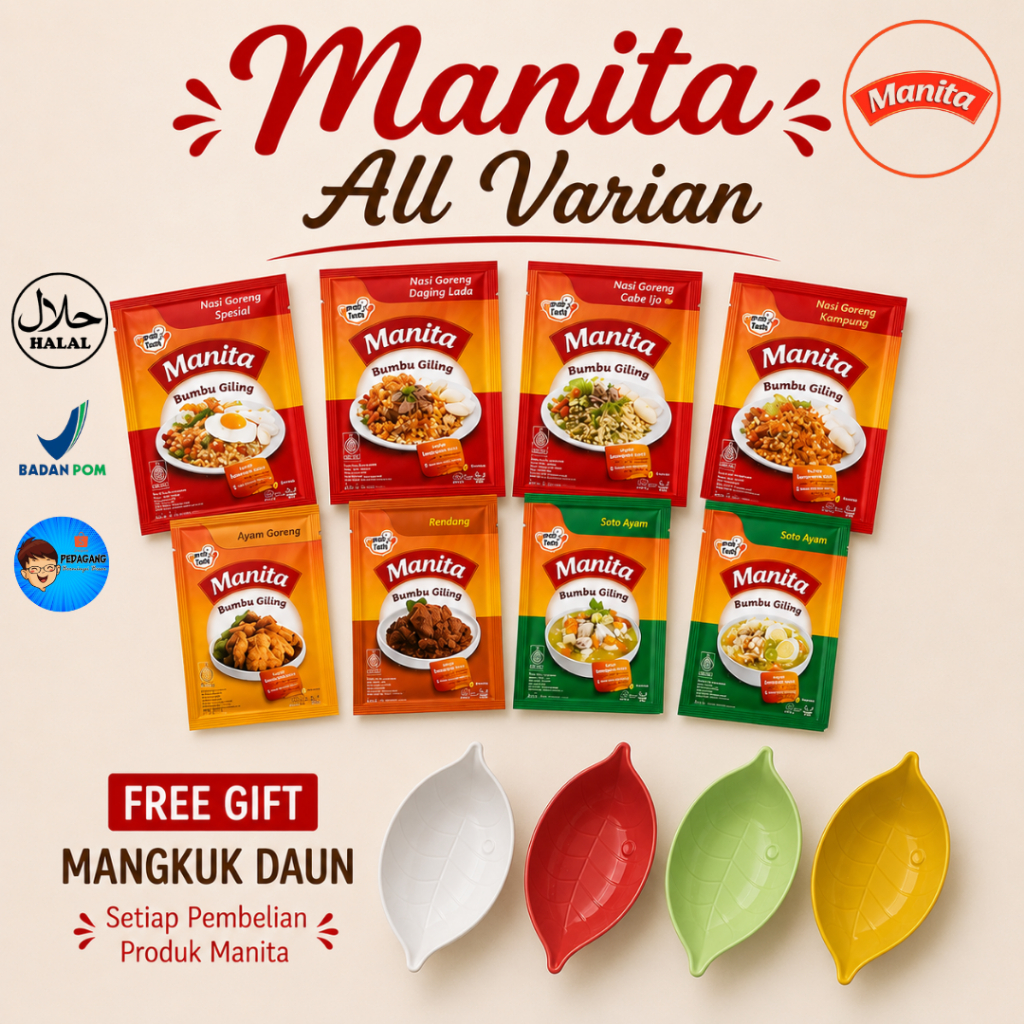 [HRC] Bumbu Giling Instan Manita / Bumbu Masak Instan Manita / Bumbu Siap Pakai Praktis / Bumbu Masa