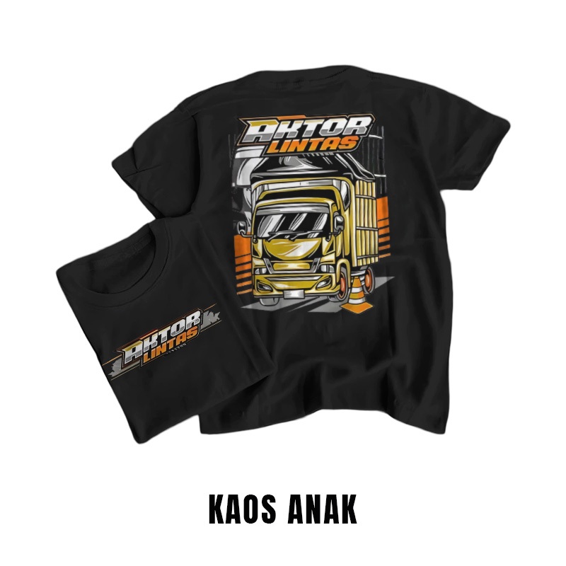 Kaos Warna Motif Truk Oleng - Baju kaos Truk Aktor Lintas Anak Umur 2 - 13 Tahun
