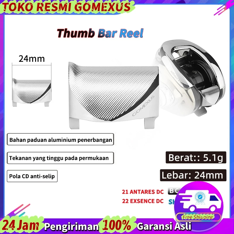 Gomexus Thumb Bar Reel Aluminium Penerbangan Modifikasi untuk Shimano Antares/Exsence/Calcutta Conqu