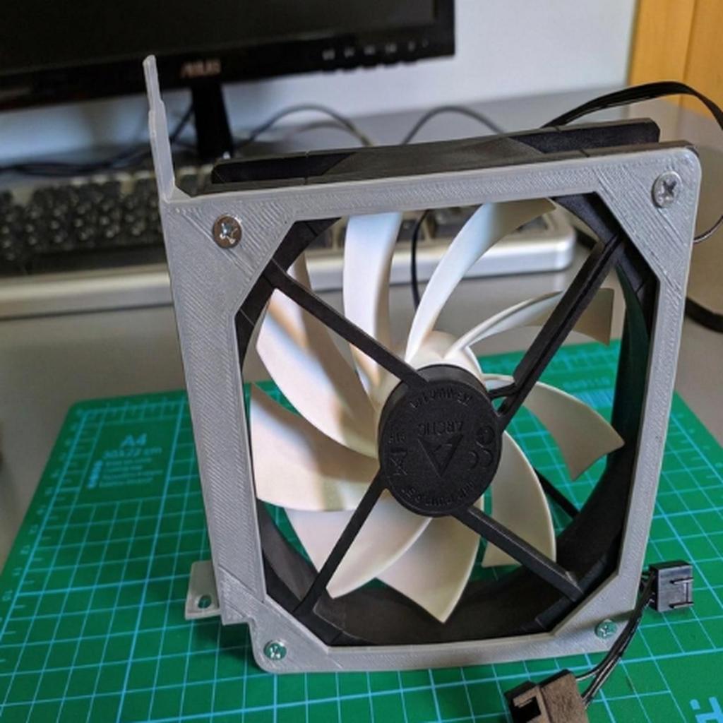 Adapter Bracket Fan PCIE 120mm - Fan Bracket Adapter  - Adapter Fan Bracket 3D