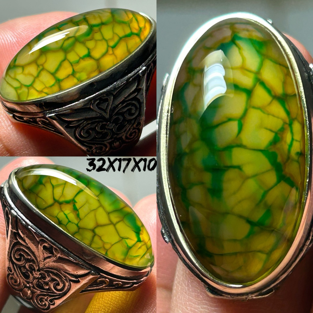 NATURAL BATU AKIK PANDAN SISIK NAGA HIJAU CEPLOK KURO KUALITAS SUPER HQ