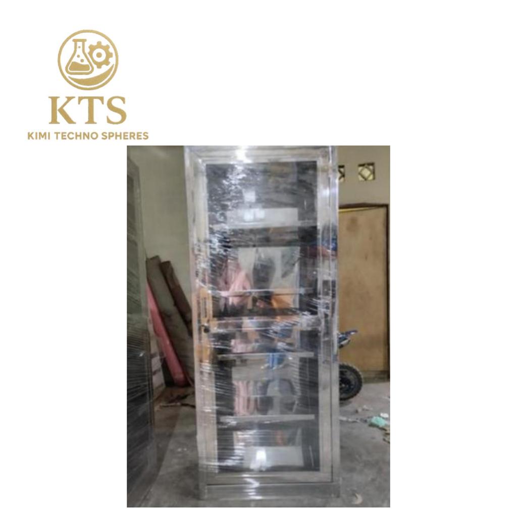 Lemari Instrumen Kaca 1 Pintu Stainless - Lemari Obat 1 Pintu RS