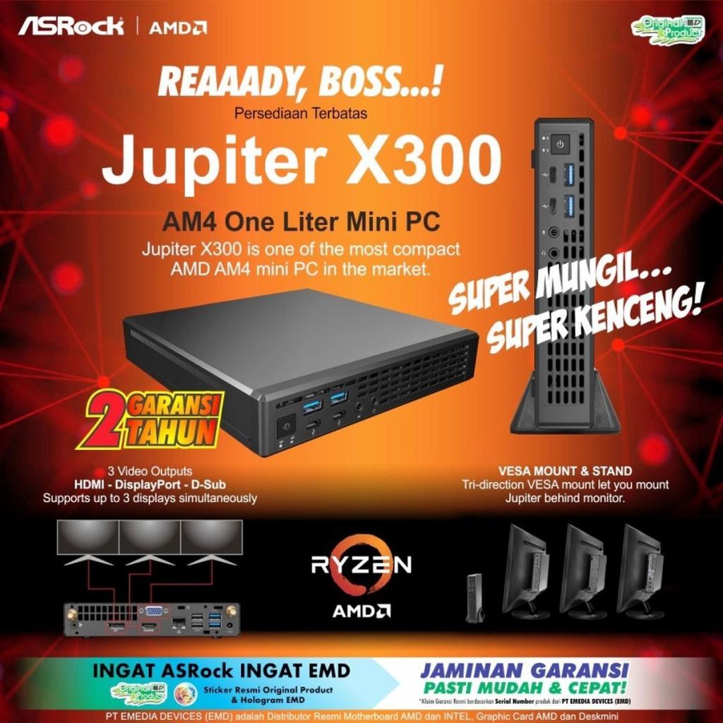 Mini PC ASRock Jupiter X300 - AMD Ryzen 5 5600GT/8/Ssd512GB - Mini PC AMD Ryzen 5 5600GT