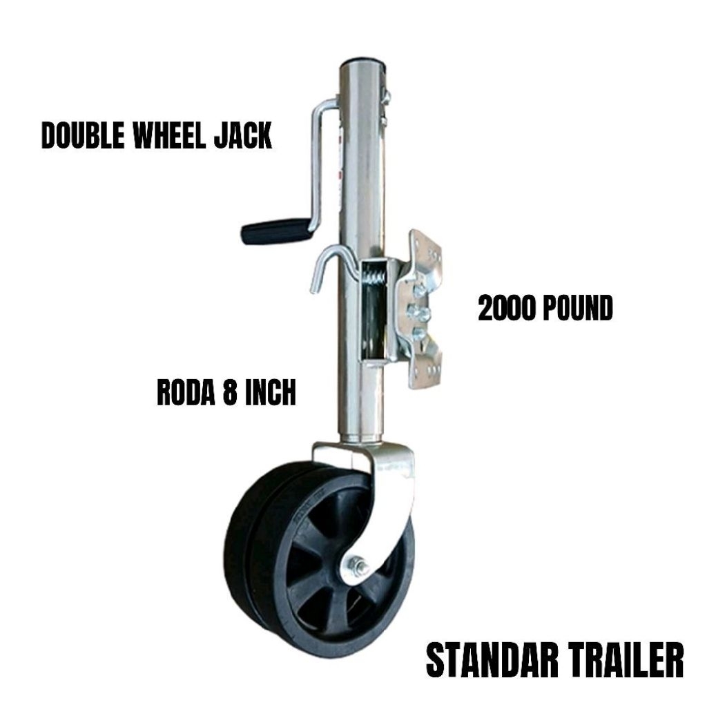 DOUBLE WHEEL JACK TRAILER ANHANG 2000 POUND / JACK STAND / STAND JACK CAMPER TRAILER ANHANG