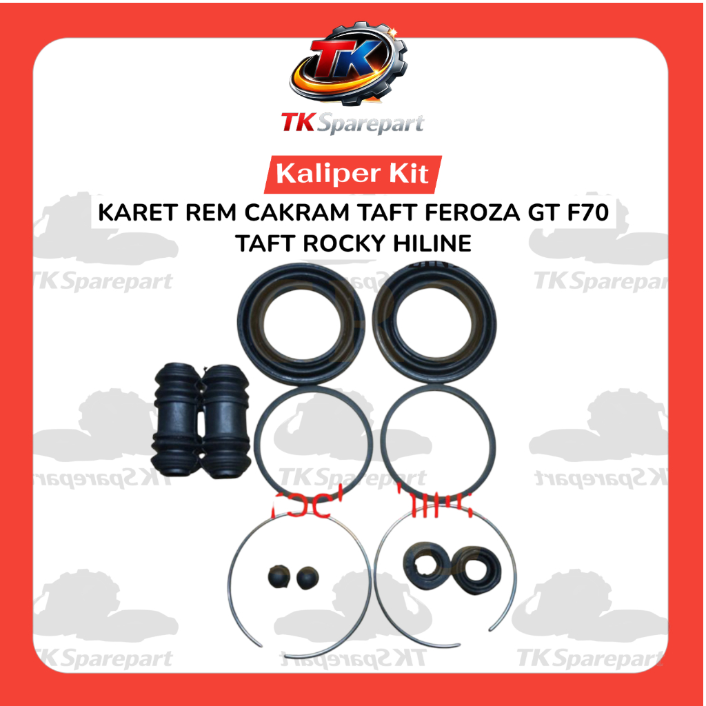 Kaliper Kit Seal Karet Rem Cakram Depan Mobil TAFT Feroza GT F70 TAFT ROCKY HILLINE