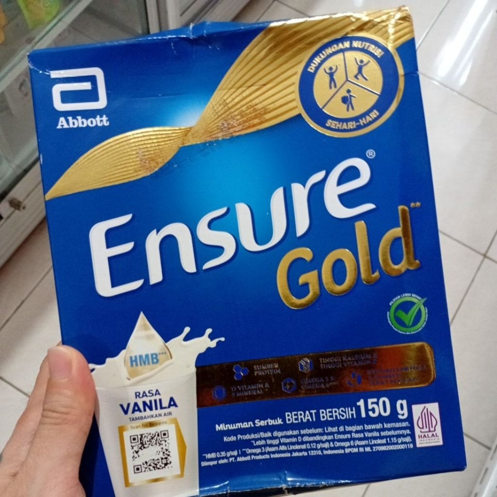 Susu Dewasa Lansia Ensure Gold Vanila 150 gr