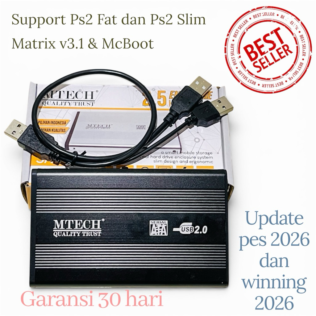 Hardisk Eksternal HDD PS2 500G | 250GB | Support semua  PS2 Cepat & Stabil