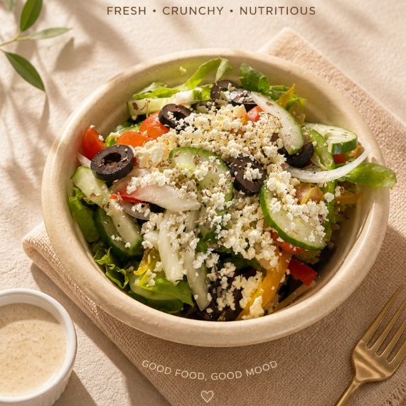 Animo Greek Feta Cheese Salad Bowl