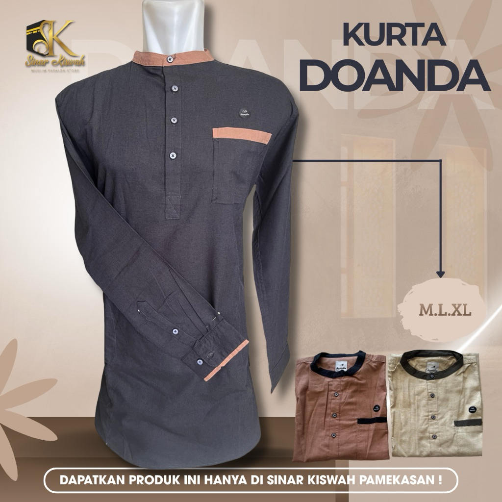 Baju koko kurta doanda lengan panjang