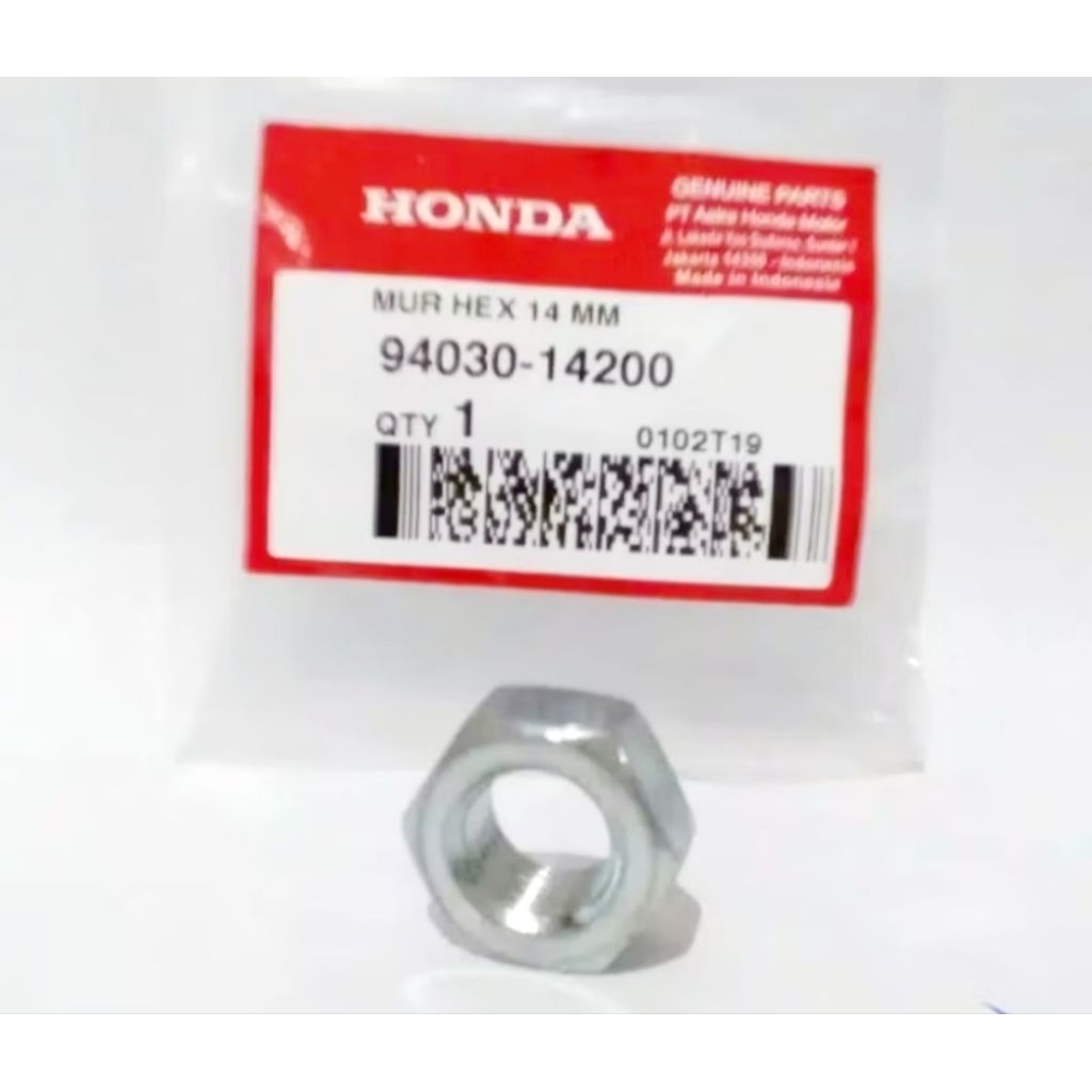 94030 12200 14200 Mur As Pully Belakang 12 mm & Mur Pully Depan 14 mm AHM Honda Beat Fi Fi eSP Beat 