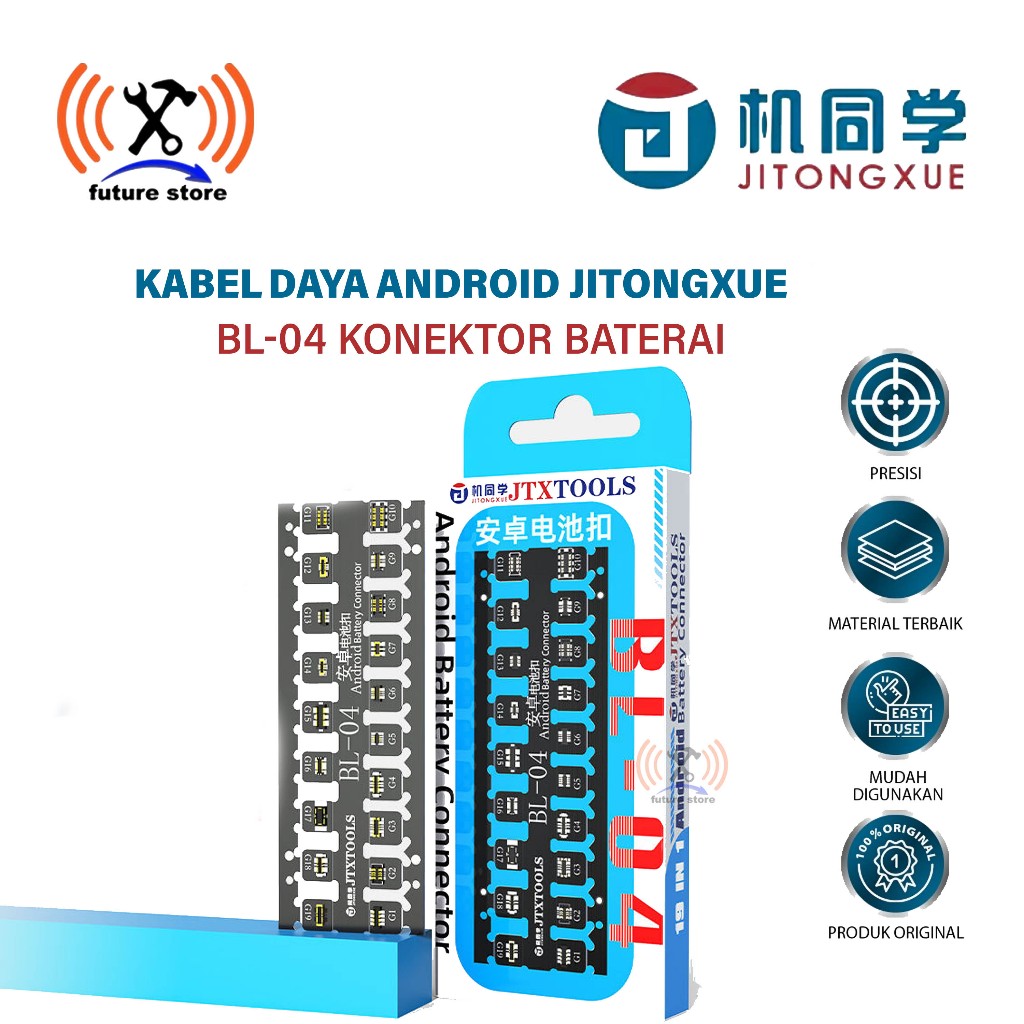 Jitongxue BL-04 Battery Connector Android Kabel Daya Service HP PCB Universal - BL-04 Android Batter