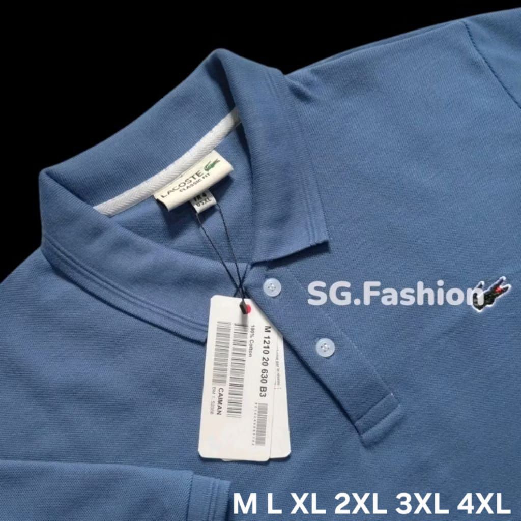 Kaos Kerah Polo Shirt Lacoste/Size M L XL 2XL 3XL 4XL/Kaos Kerah Polo/Kaos Polo Pria Logo Bordir