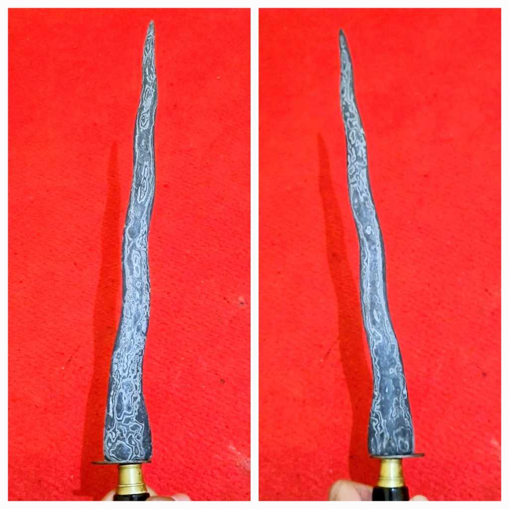 Keris Cundrik luk 7 Sepuh Langka Est. Era Mataram Sepuh - Kode221