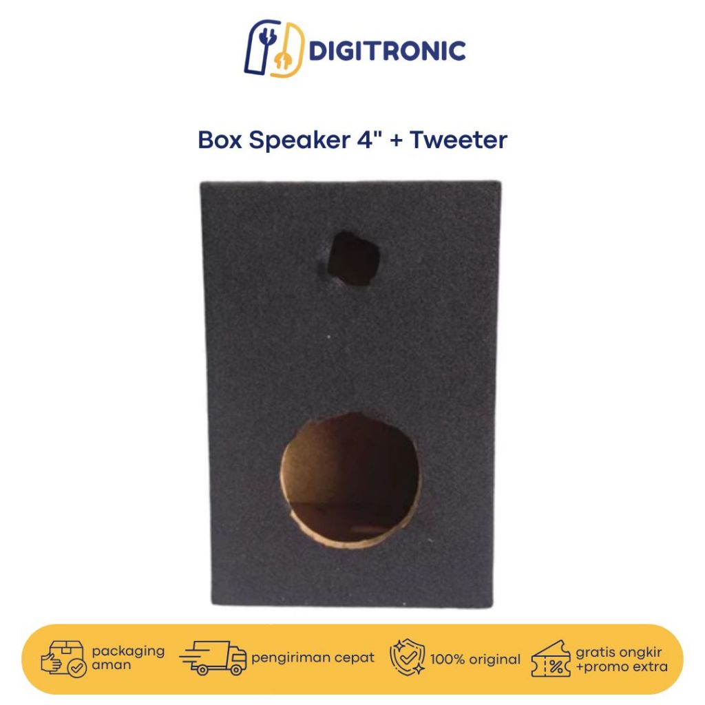 Box Speaker 4 Inch Plus Lubang Tweeter MDF
