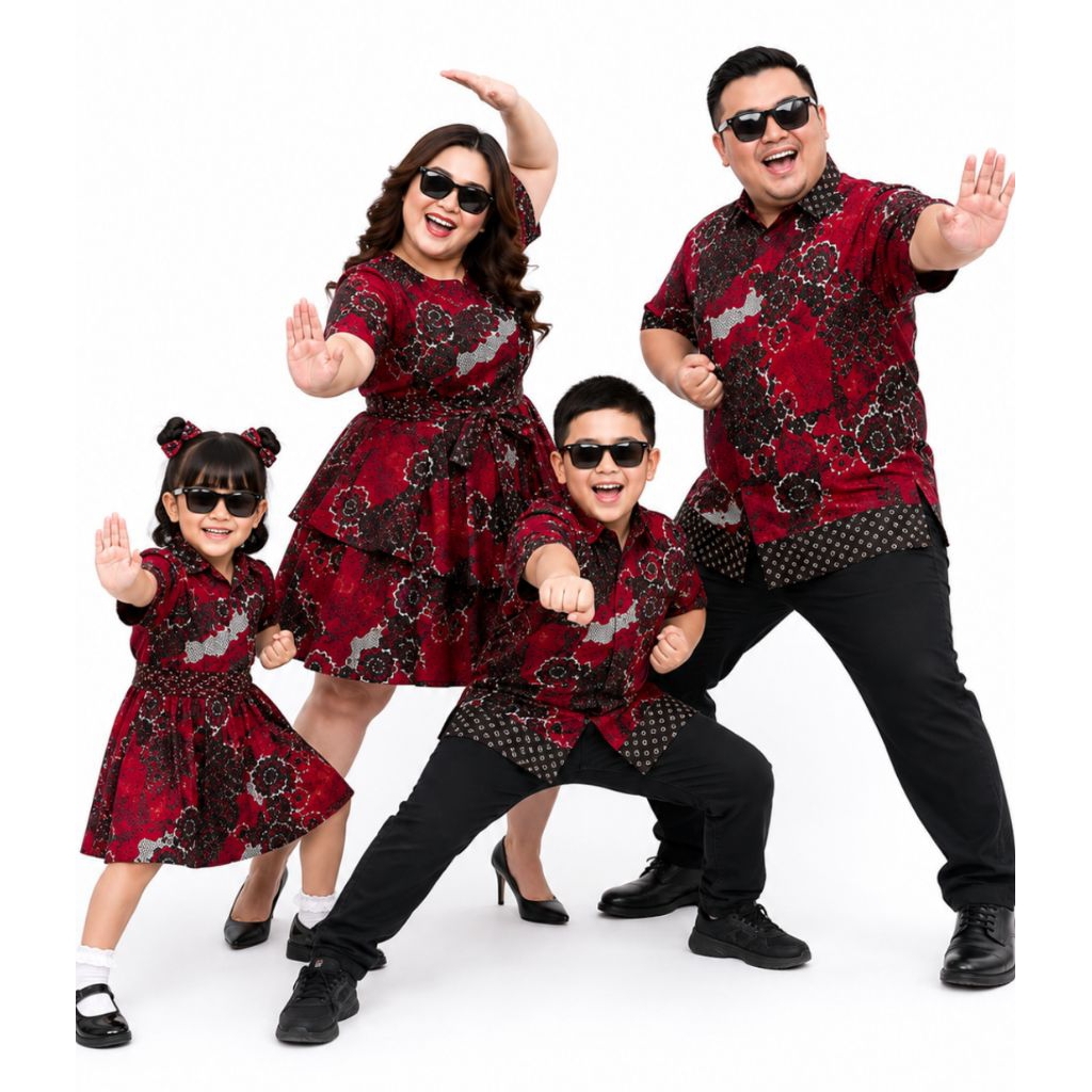 Paket Batik Seragam Keluarga Dress Seragam Family Dress Seragam Natalan Batik Family Lengkap Couple 