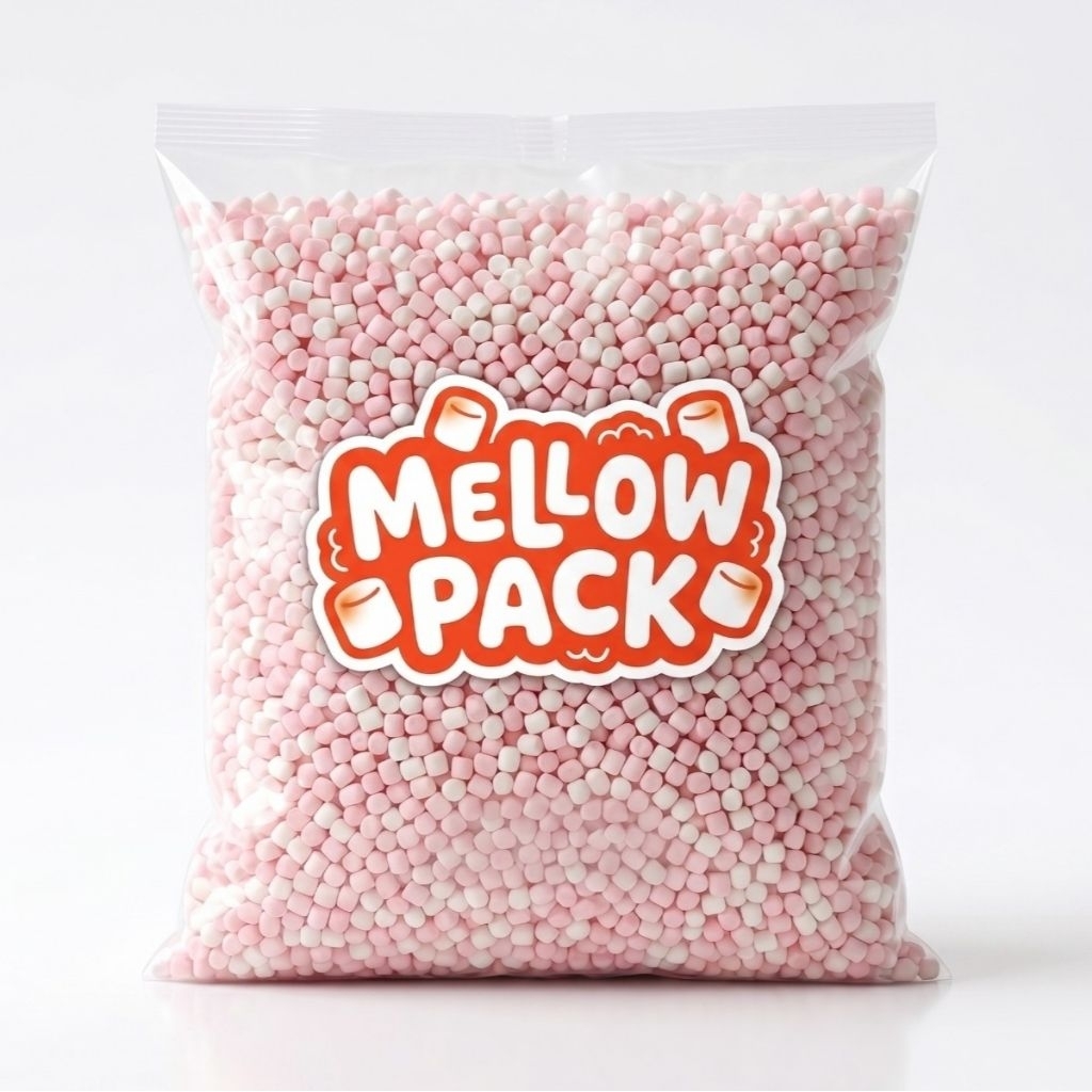 Marshmallow pink and white (ukuran super kecil)/ Marshmallow Chomp chomp/ Marshmallow kiloan murah