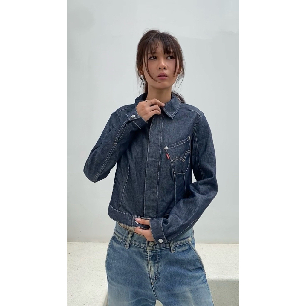 Denim jacket levis enginereed girls
