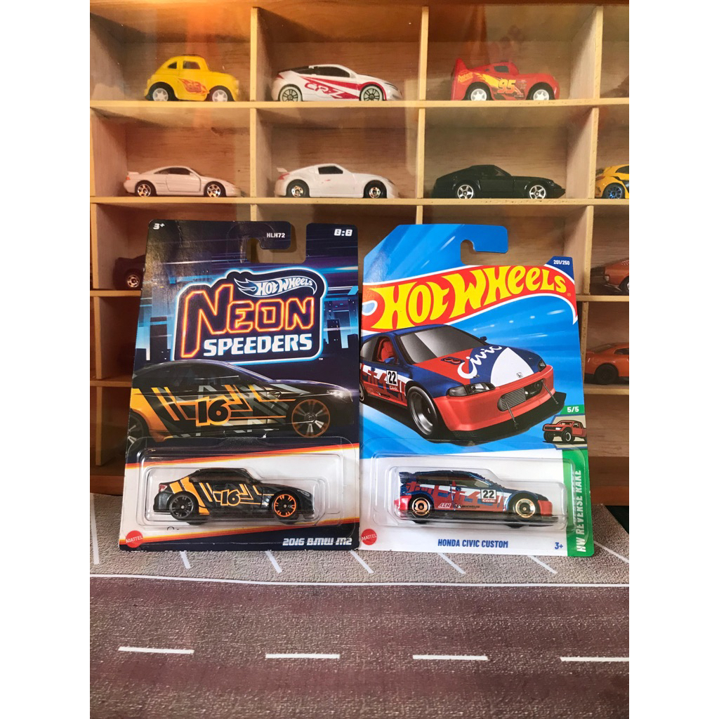 Hot Wheels Neon Speeders 2016 BMW M2 & Hot Wheels Honda Civic Custom