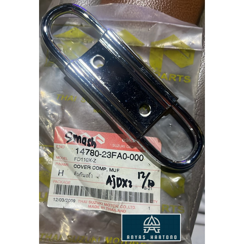 Tameng cover pelindung panas knalpot smash 2005 2006 original SUZUKI GENUINE PARTS / SGP 14780 - 23F