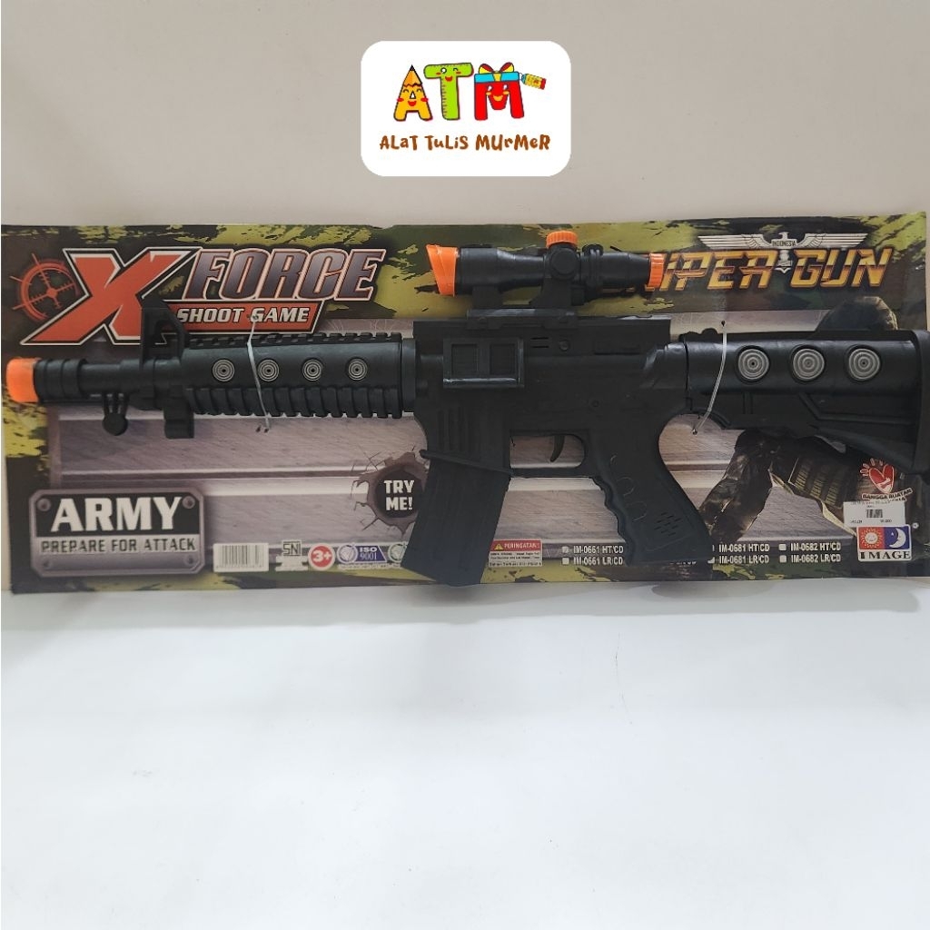 141229 | Mainan Pistol M-16 Shooter Gun | Terbuat Dari Plastik