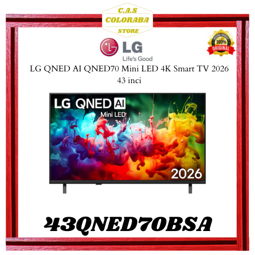 TV LG 43QNED70BSA SMART TV 43 INCH QNED LED 4K UHD 43QNED70 43QNED SMART TV LG 4K INCH