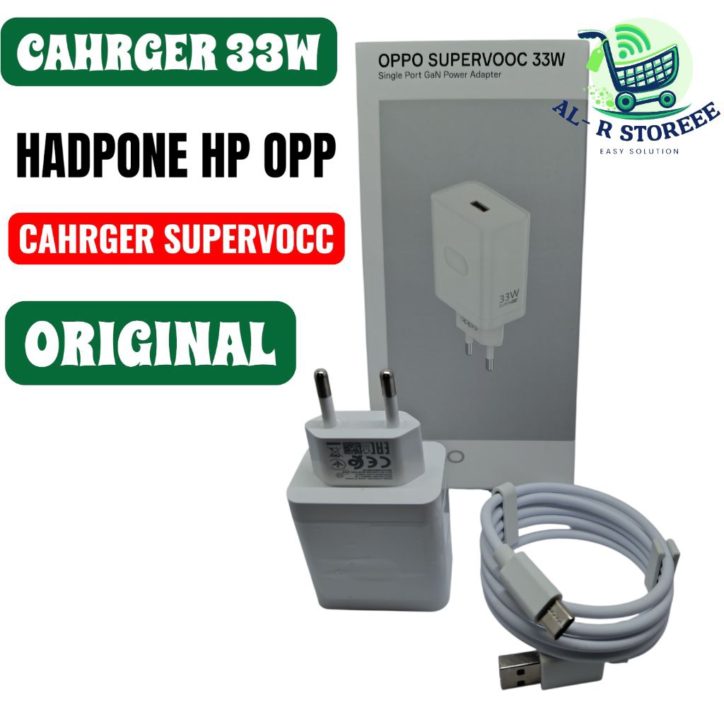 CAHRGER CASAN SUPERVOCC 33W USB TIPE C HP OPPO A77S OPPO A73 A95 ORIGINAL
