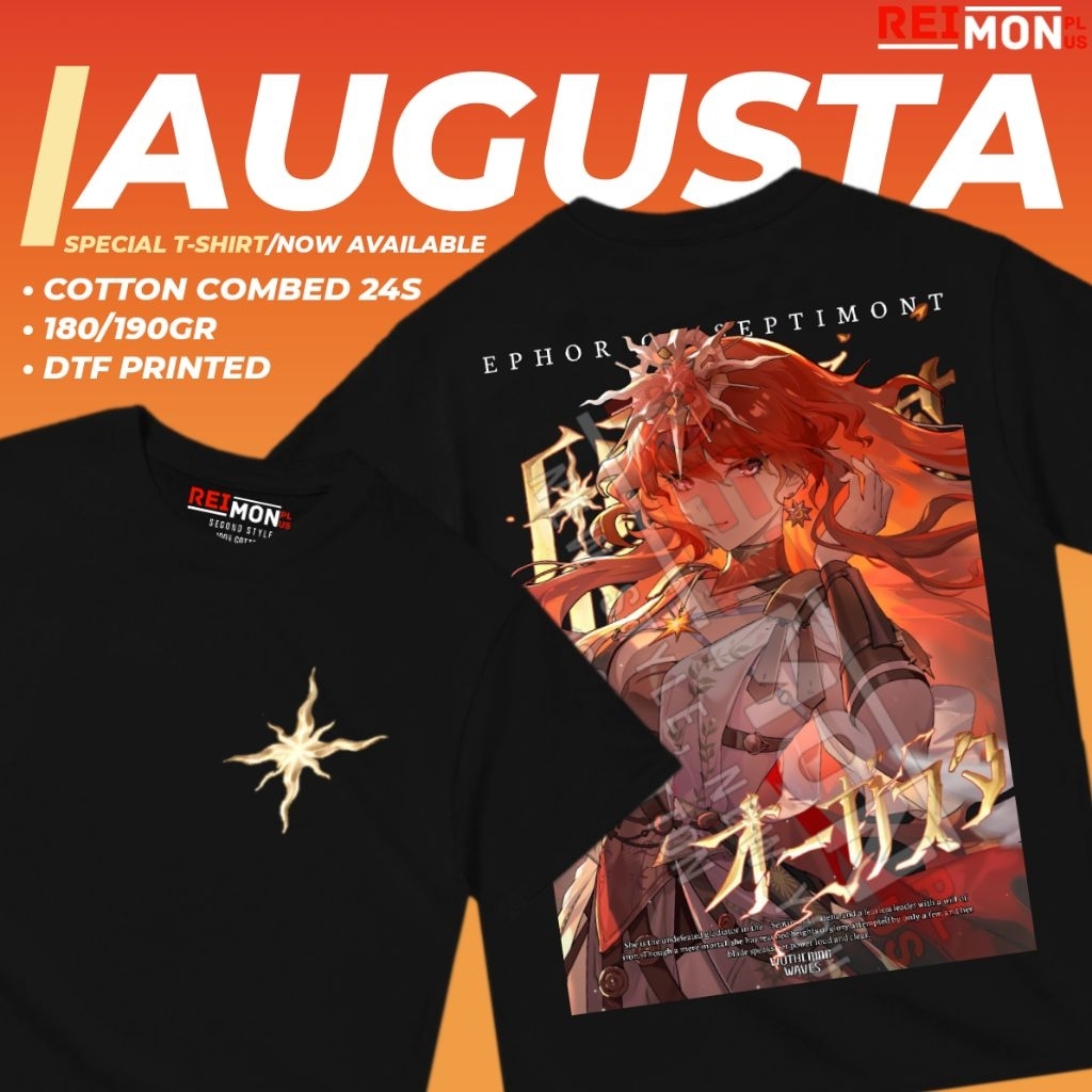 T-Shirt / Kaos Baju Game Augusta Wuthering Waves