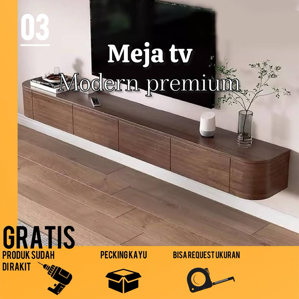 meja tv melayang laci tv melayang laci tv gantung 160cm