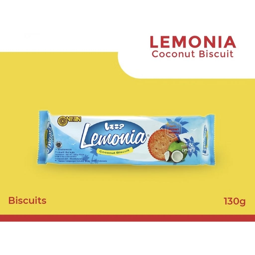 Nissin Lemonia Coconut Biskuit 130 gram