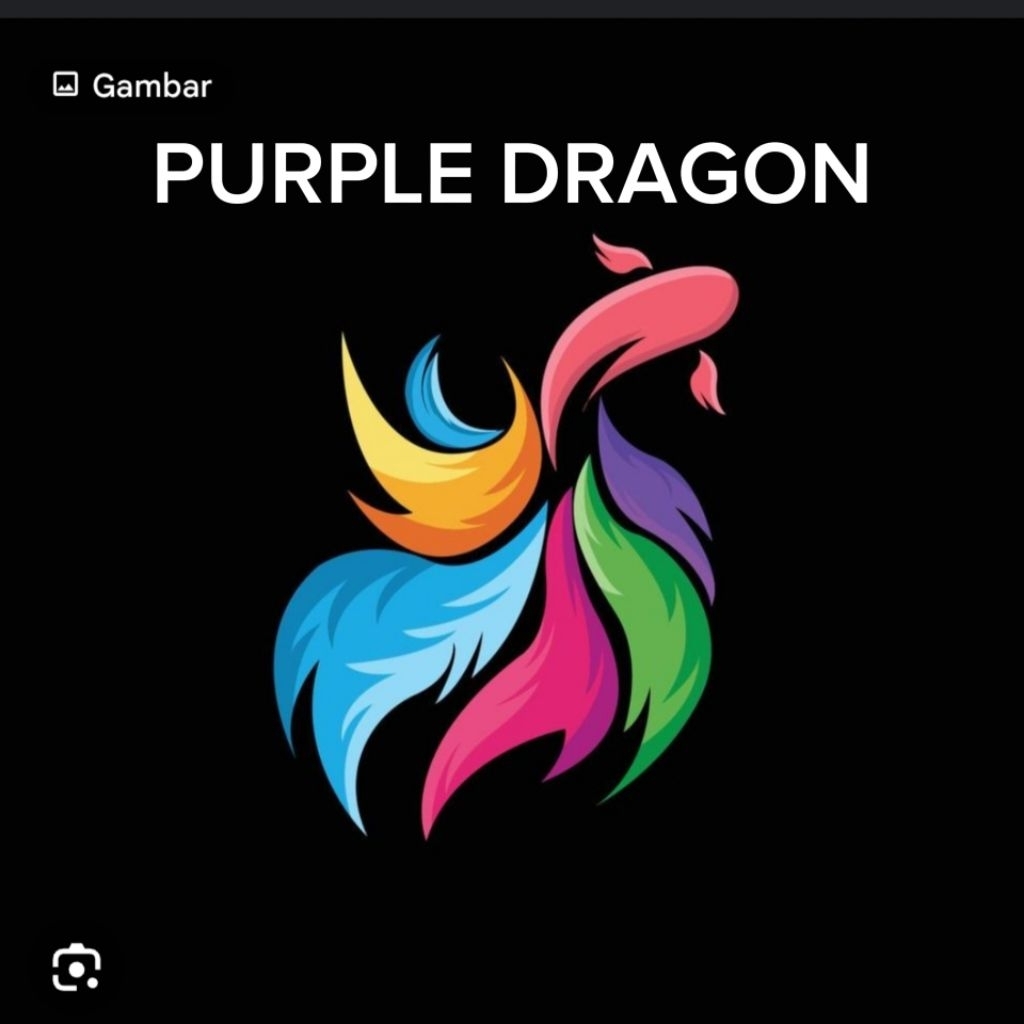 stiker guppy purple dragon, big ear