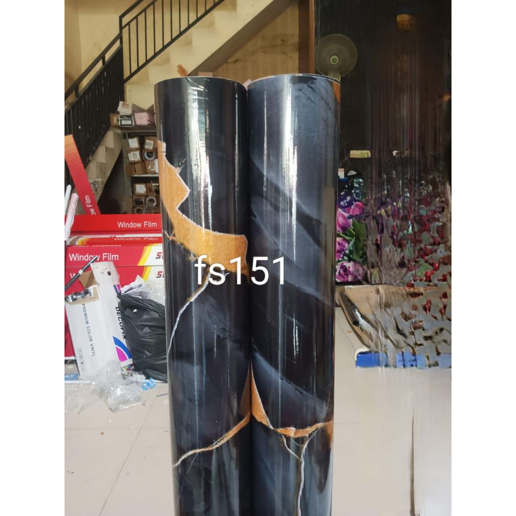 HPL STIKER MARMER HITAM/HPL STIKER DINDING MARMER HITAM/HPL STIKER DAPUR MARMER HITAM GLOSSY/HPL LAN