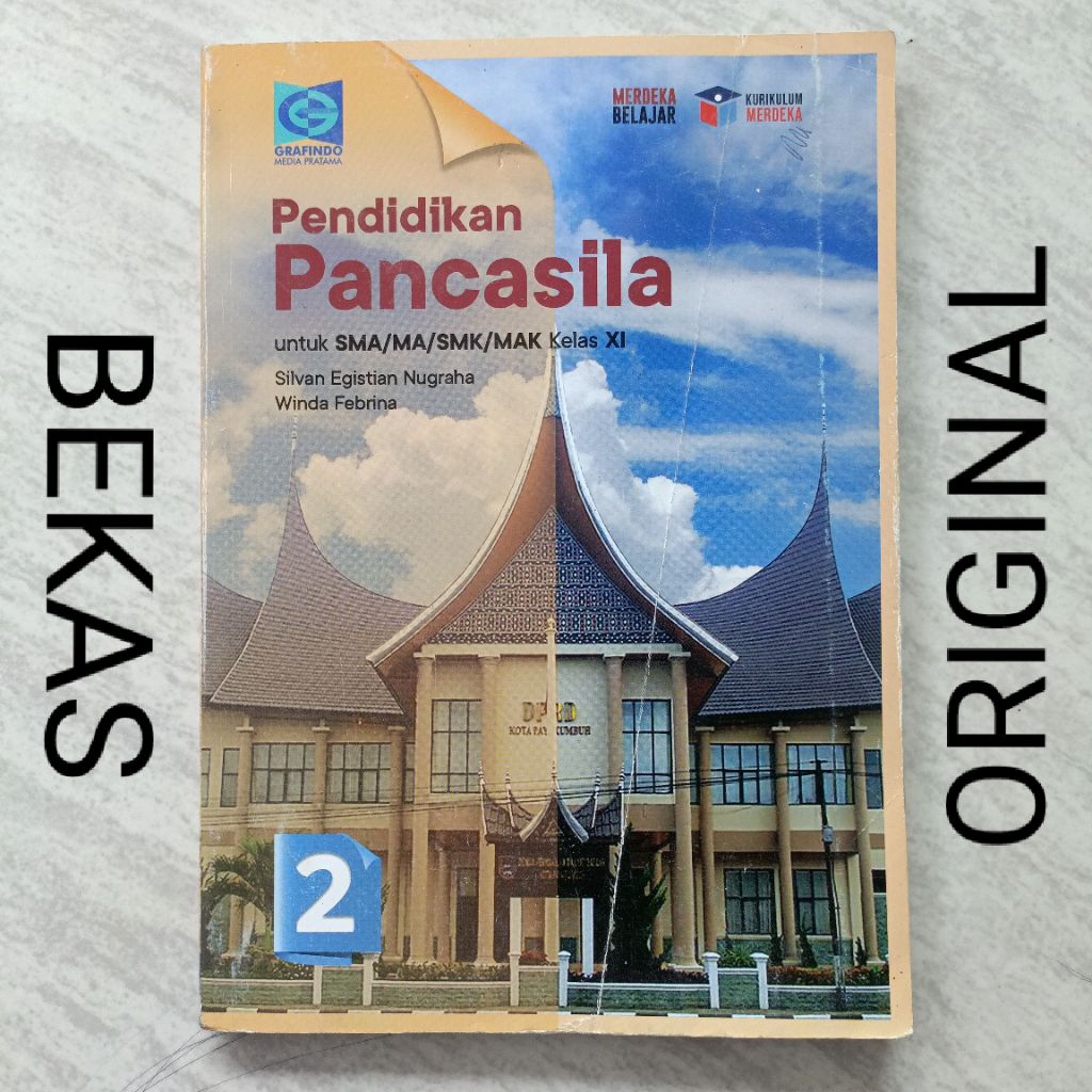 ( BUKU BEKAS ) ( ORIGINAL ) Pendidikan Pancasila PPKN PKN Kelas 11XI 2 II SMA MA SMK MAK Penerbit Gr