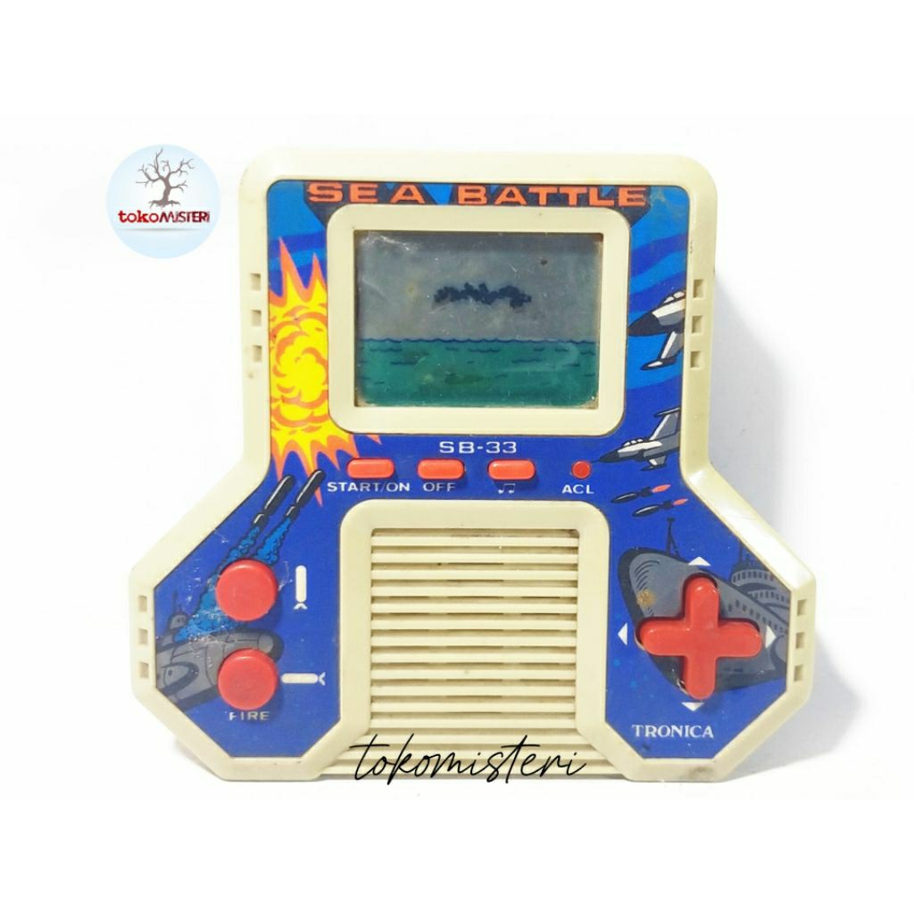 Game Watch Gimbot Gamebot Sea Battle Perang Ship Kapal Perahu Monga Sampan War Tronica Langka Rare J