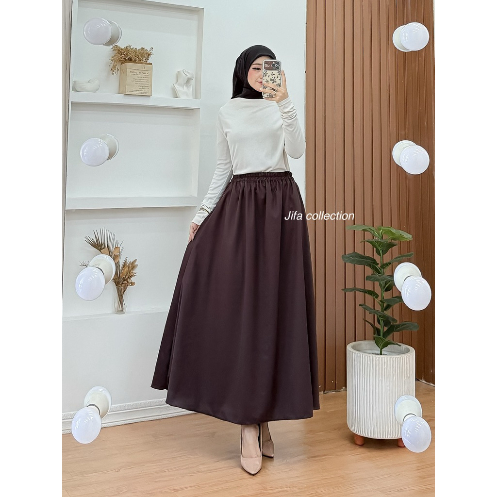 Rok wanita katun toyobo / rok polos katun